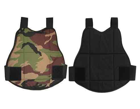 Chest Protector  Reversible Black/Woodland Camo